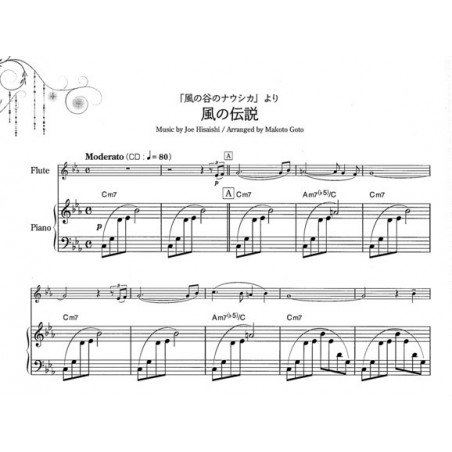 Partition flûte Princesse Monoke, Le Château ambulant, Le voyage de Chihiro - Kiosque musique Avignon