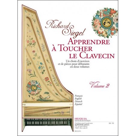 Richard SIEGEL Apprendre à toucher le clavecin - Kiosque musique Avignon