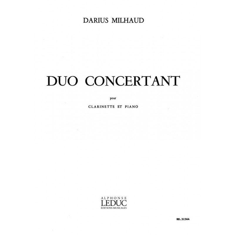 Darius milhaud duo concertant partition