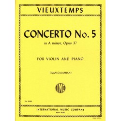 Partition violon VIEUTEMPS Concerto n°5 - Kiosque musique Avignon