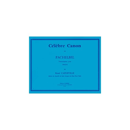 Partition orgue - Canon de Pachelbel - Kiosque musique Avignon