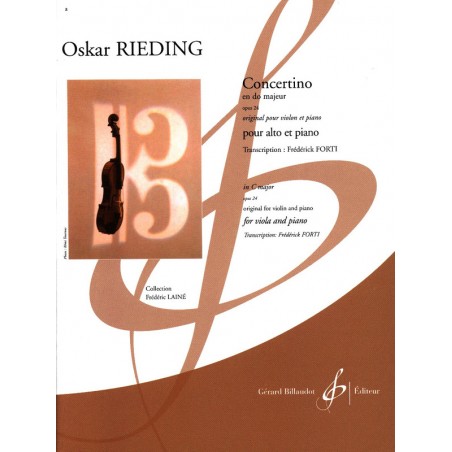 Partition Oskar Rieding Concertino alto Opus 24 - Kiosque musique Avignon
