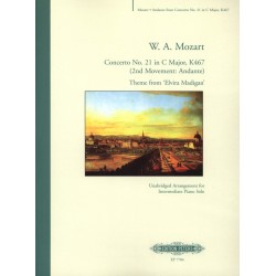 Andante du Concerto piano 21 de Mozart - Partition - Le kiosque à musique, librairie musicale Avignon