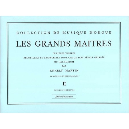 Partition Les GRANDS MAITRES de l'orgue - Le kiosque à musique
