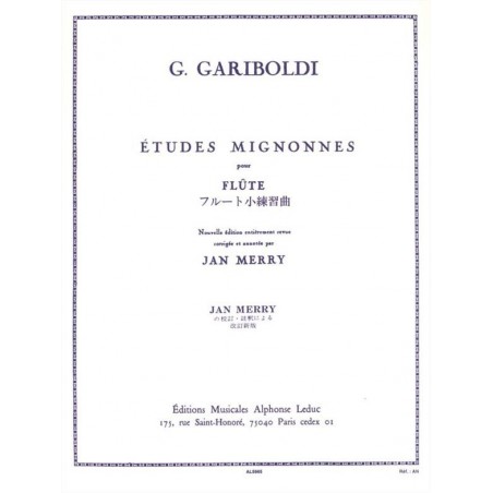 Partition Etudes Mignonnes de Gariboldi avignon