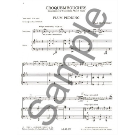 delvincourt croquembouches partition