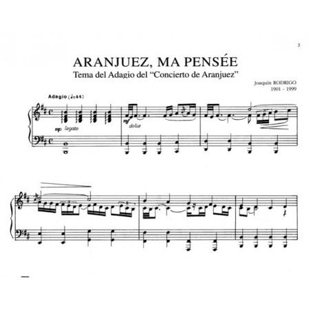 Concerto d'Aranjuez - partition piano