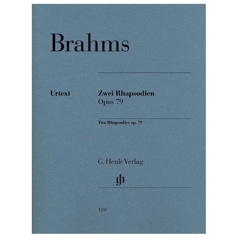 Brahms 2 Rhapsodies Opus 79 - Partition piano Brahms 2 Rhapsodies Opus 79 - Partition piano