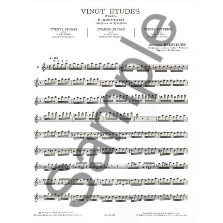 partition 20 etudes d'après kreutzer
