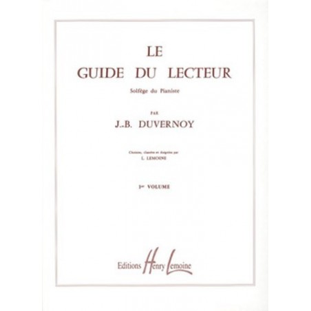 Duvernoy le guide du lecteur partition