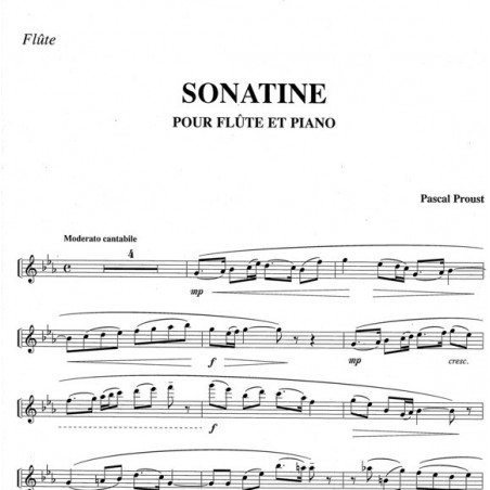 Proust sonatine partition flute