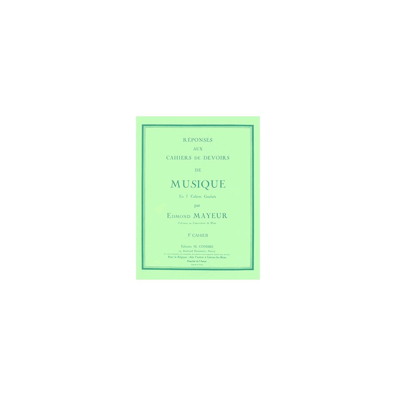 Mayeur Devoirs de musique cahier 5 Mayeur Devoirs de musique cahier 5