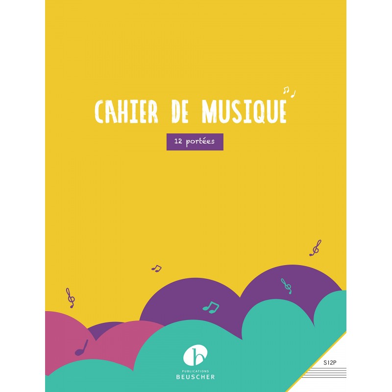 Cahier de musique 12 portées forma A4 - Avignon