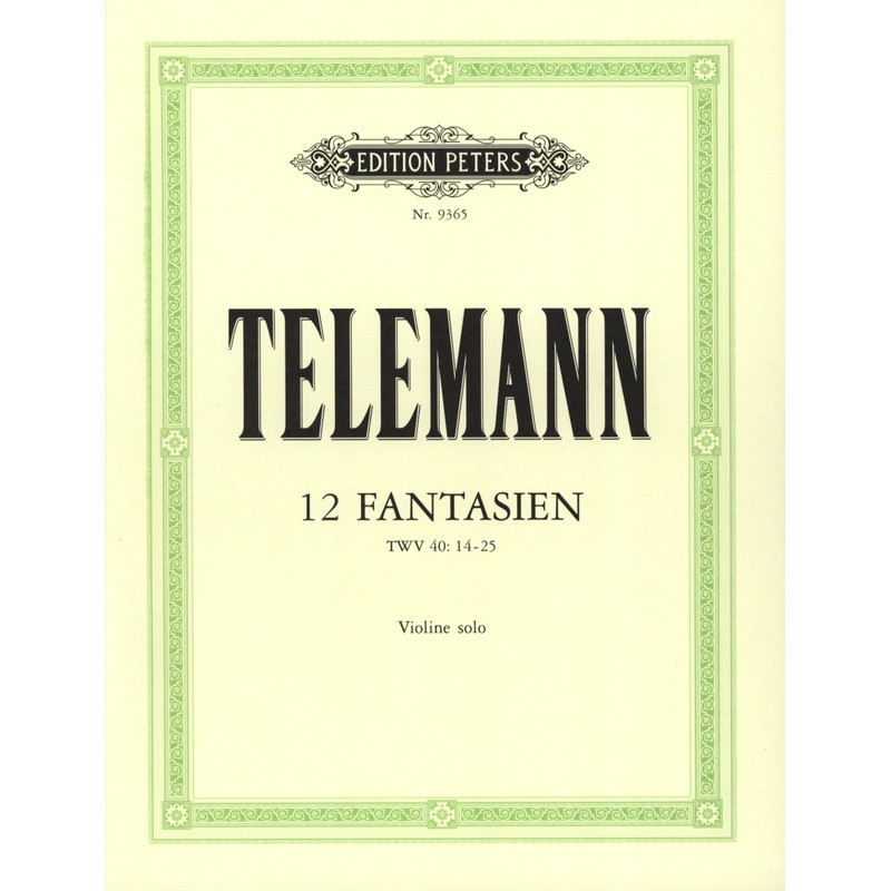 Partition Telemann 12 Fantaisies pour violon - Avignon Partition Telemann 12 Fantaisies pour violon - Avignon