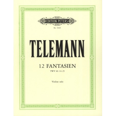 Partition Telemann 12 Fantaisies pour violon - Avignon