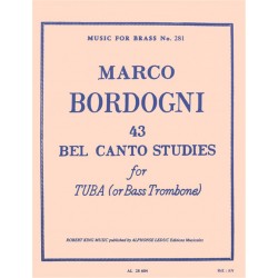 bordogni 43 bel canto studies partition tuba