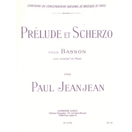 Paul Jeanjean Prélude et scherzo - Partition