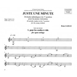 Juste une minute partition violon