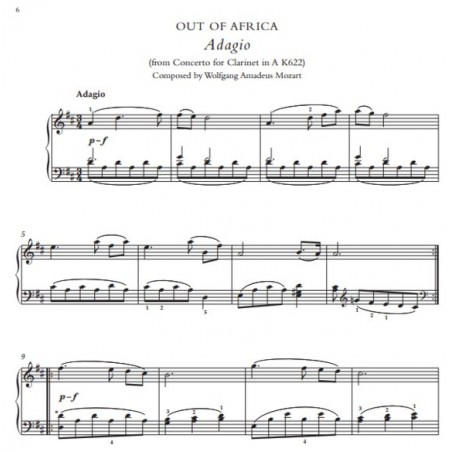 Out of Africa partition piano