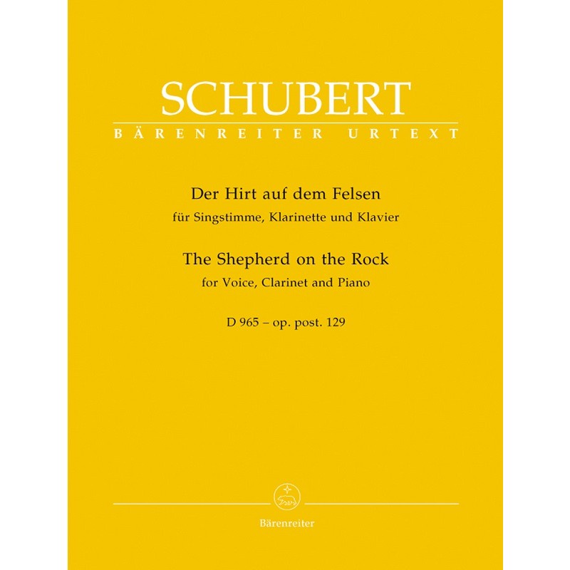 Schubert le pâtre sur la montagne partition