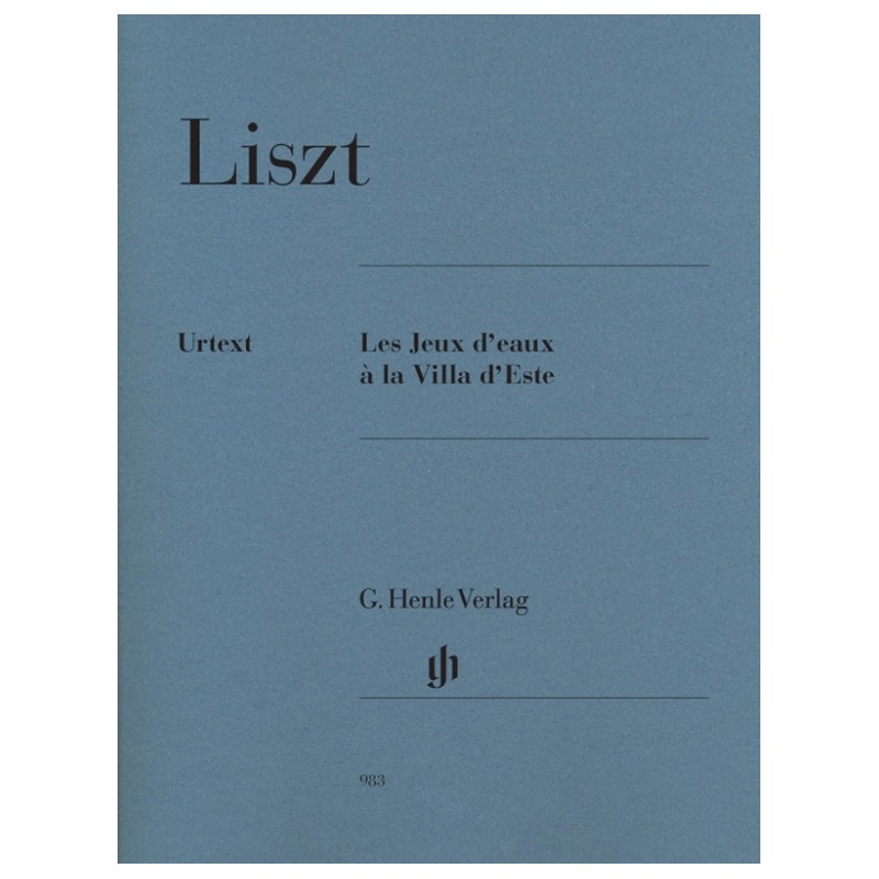 partition jeux d'eaux à la villa d este