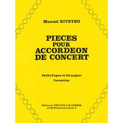 Partition Manuel Riveyro pour accordéon - Petite fugue et invention