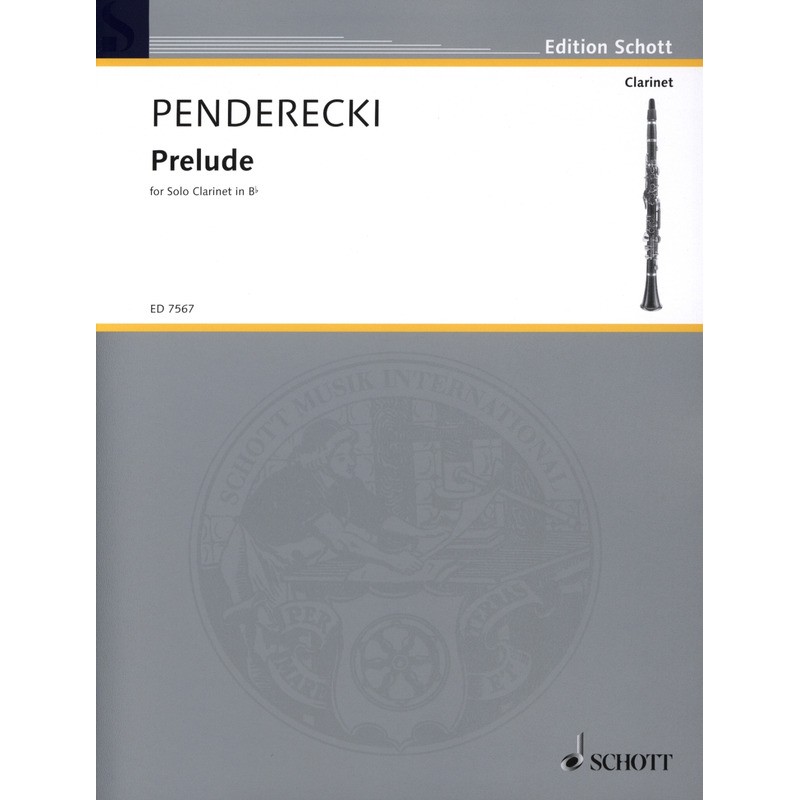 Partition PENDERECKI Prélude pour clarinette - Avignon Nîmes Marseille Partition PENDERECKI Prélude pour clarinette - Avignon Nîmes Marseille