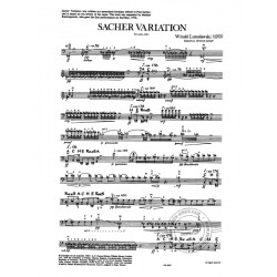 Partition Lutoslawski Sacher Variations - Avignon Nîmes Marseille