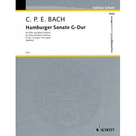 bach sonate hamburger partition flute