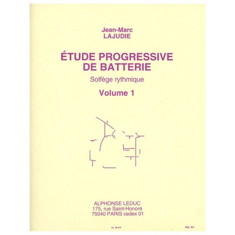 LAJUDIE Etude progressive de batterie - Avignon Nîmes Grenoble