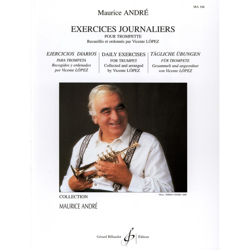 Partition Maurice André Exercices journaliers trompette Partition Maurice André Exercices journaliers trompette