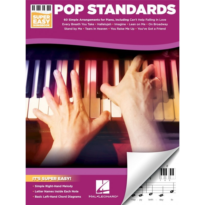 Partition clavier, synthétiseur POP STANDARDS