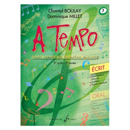 A TEMPO volume 7 partie écrite partition