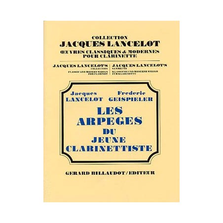 Partition ARPEGES à la clarinette - jacques Lancelot - Avignon Nîmes Marseille