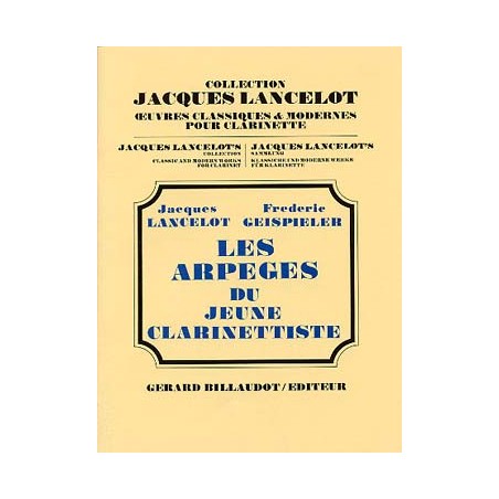 Partition ARPEGES à la clarinette - jacques Lancelot - Avignon Nîmes Marseille