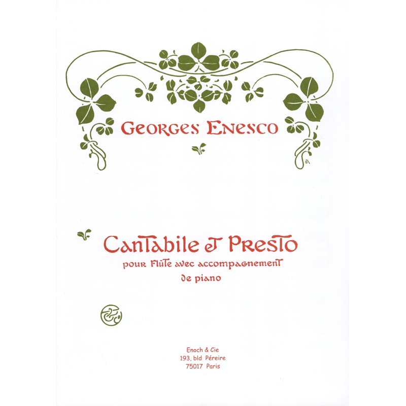 Partition Cantabile et presto de Georges Enesco - Le kiosque à musique Avignon - Le Pontet - Les Angles Partition Cantabile et presto de Georges Enesco - Le kiosque à musique Avignon - Le Pontet - Les Angles