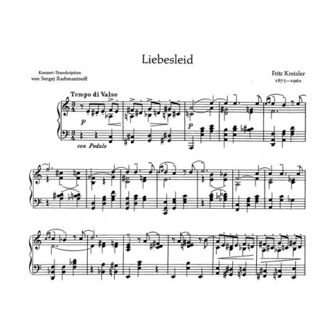 Partition Kreisler Rachmaninoff LIEBESLEID