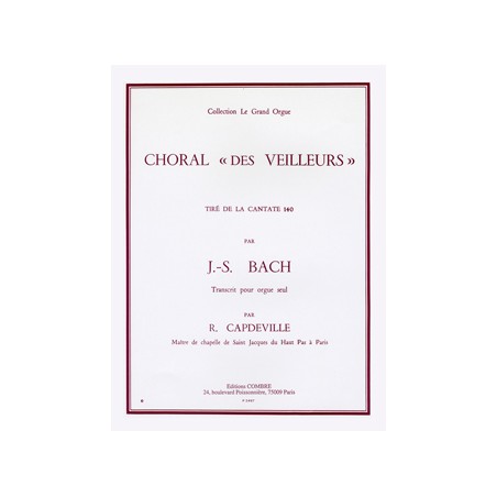 Partition CHORAL DES VEILLEURS  pour orgue - 
 Avignon Nîmes Marseille