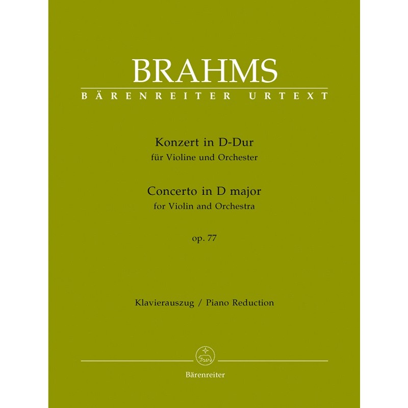 Partition Brahms Concerto violon Opus 77