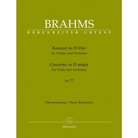 Partition Brahms Concerto violon Opus 77
