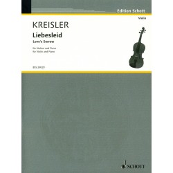 Partition Fritz KREISLER Liebesleid pour violon