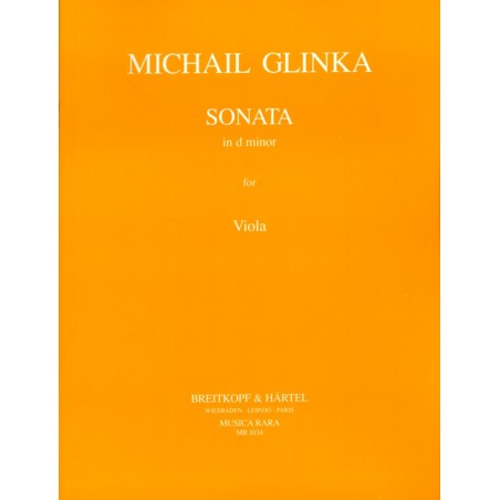 Partition GLINKA Sonate en ré mineur pour alto - Avignon Nîmes Marseille