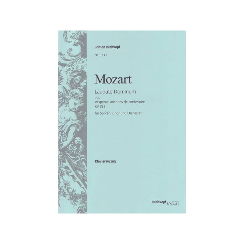 Partition MOZART Laudate Dominum pour soprano, choeur et piano