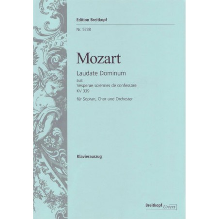 Partition MOZART Laudate Dominum pour soprano, choeur et piano