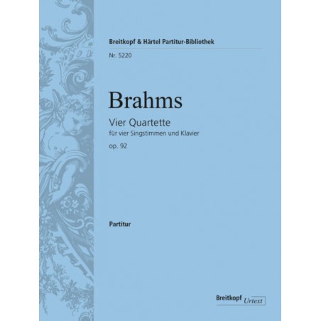Partition Brahms Vier Quartette
