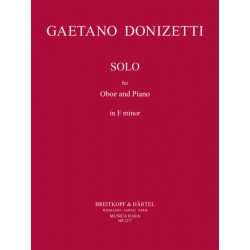 Partition Donizetti Solo pour hautbois en fa mineur