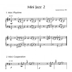 Partition MINI JAZZ volume 2 pour piano 4 mains