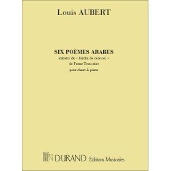 Louis Aubert 6 poèmes arabes partition