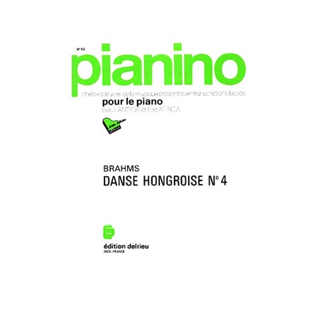 Partition Danse Hongroise pour piano n°4