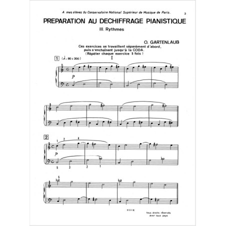Odette Gartenlaub - Préparation au déchiffrage pianistique
